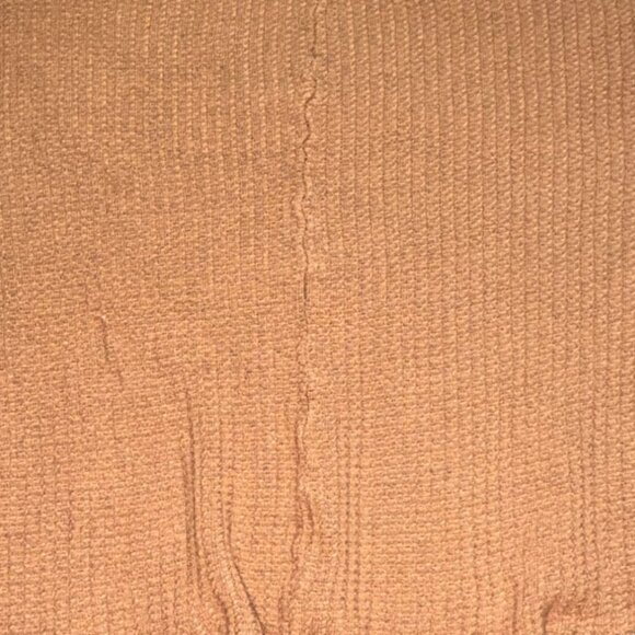 By Together Waflle Knit Raw Bottom Cropped Shirt-Brown-M/L-GUC - Picture 6 of 6